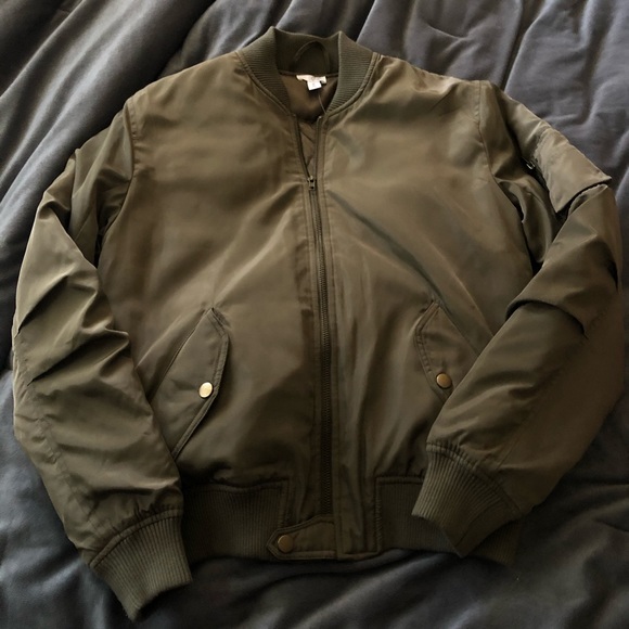 Nordstrom BP bp olive army green bomber jacket - Picture 2 of 5